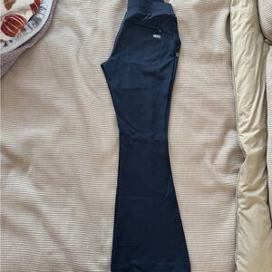 Figs Navy High Waisted Flare Scrub Pants